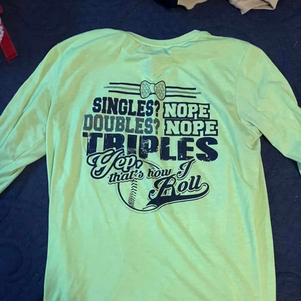 Green Graphic Long Sleeve Shirt